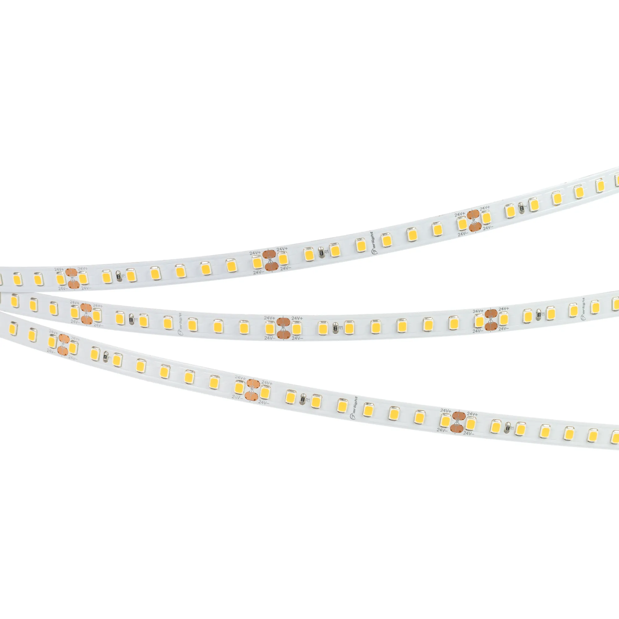 Лента RT-A128-8mm 24V Warm2700 (10 W/m, IP20, 5m) (Arlight, высок.эфф.150 лм/Вт)