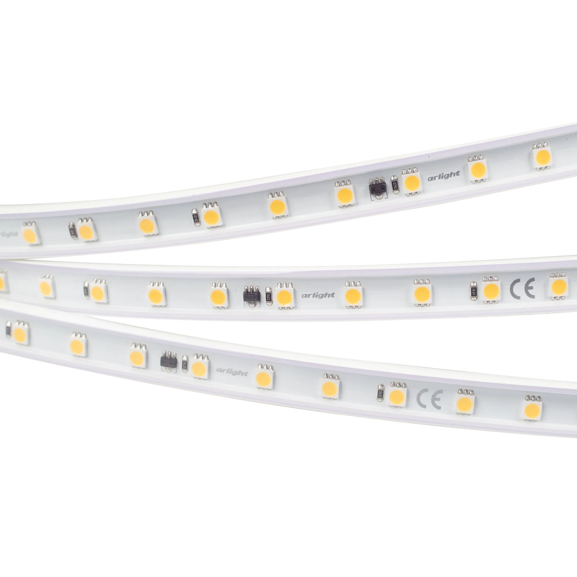 Лента светодиодная ARL-50000PV-230V Cool 10K (5060, 54 LED/m, WP2) (Arlight, 8 Вт/м, IP65)