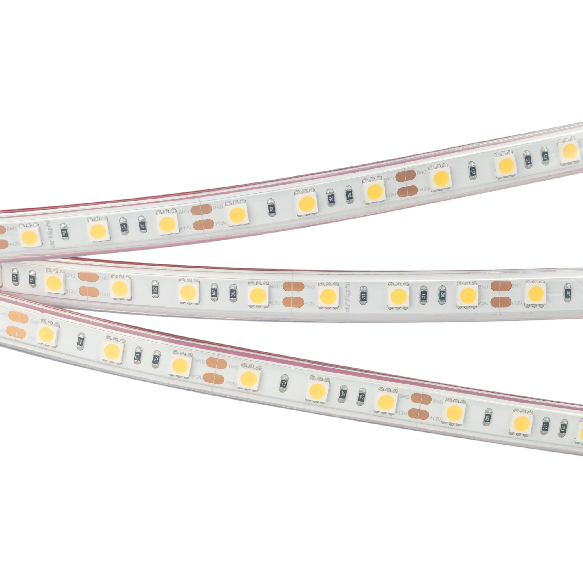 Лента светодиодная RTW 2-5000P 12V Day4000 2x (5060, 300 LED, LUX) (Arlight, 14.4 Вт/м, IP66)