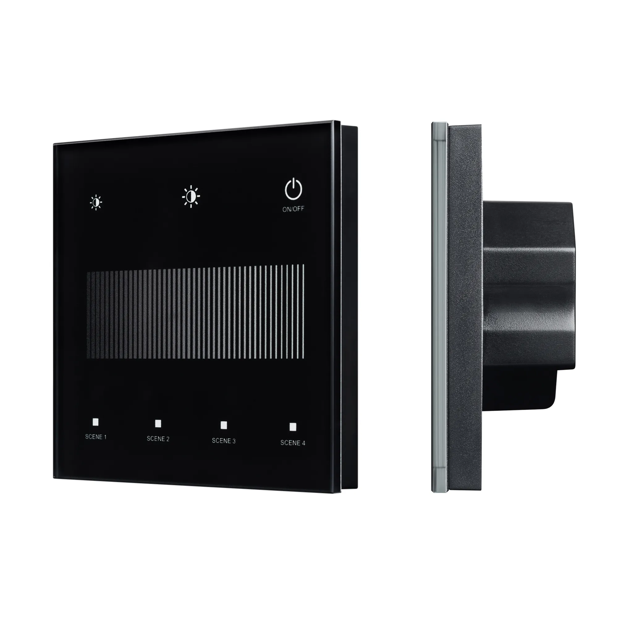 INTELLIGENT ARLIGHT Сенсорная панель SMART-DALI-301-11-1G-4SC-DIM-IN Black (BUS/24V, Touch, 2.4G) (IARL, IP20 Пластик, 5 лет) - изображение товара