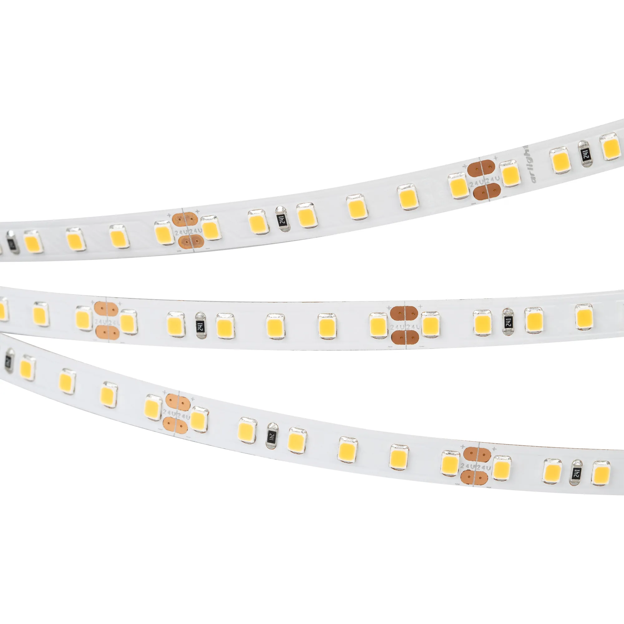 Лента светодиодная RT 2-5000 24V Warm3000 2x (2835, 600 LED, CRI98) (Arlight, 14.4 Вт/м, IP20)