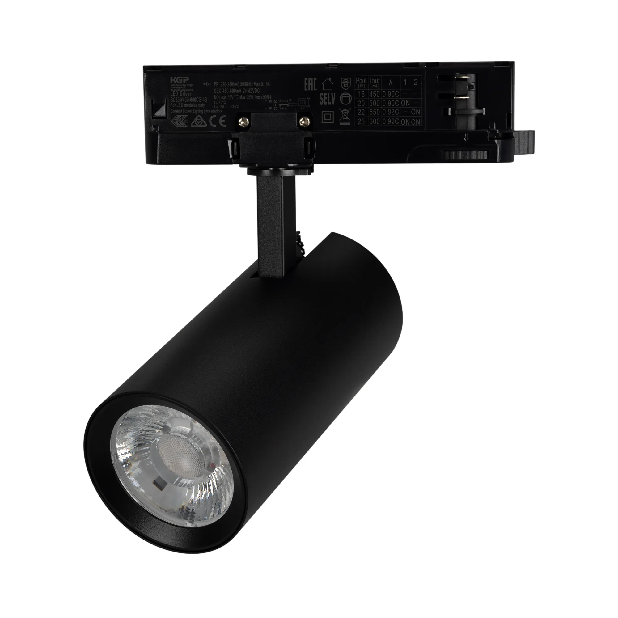 Светильник LGD-GERA-4TR-R74-20W Warm3000 (BK, 24 deg, 230V) (Arlight, IP20 Металл, 5 лет)