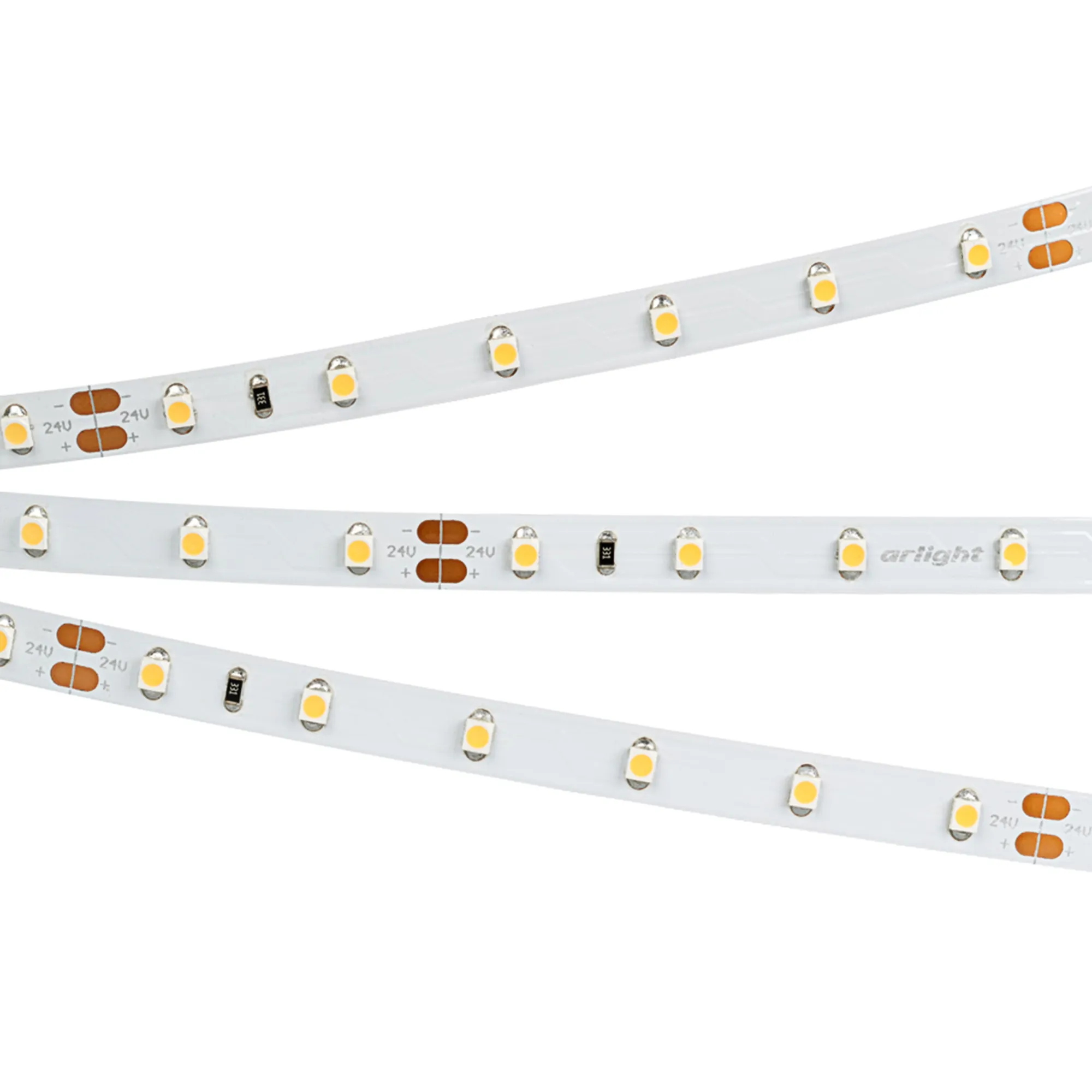Лента светодиодная RT 2-5000 24V Day4000 (3528, 300 LED, CRI98) (Arlight, 4.8 Вт/м, IP20)