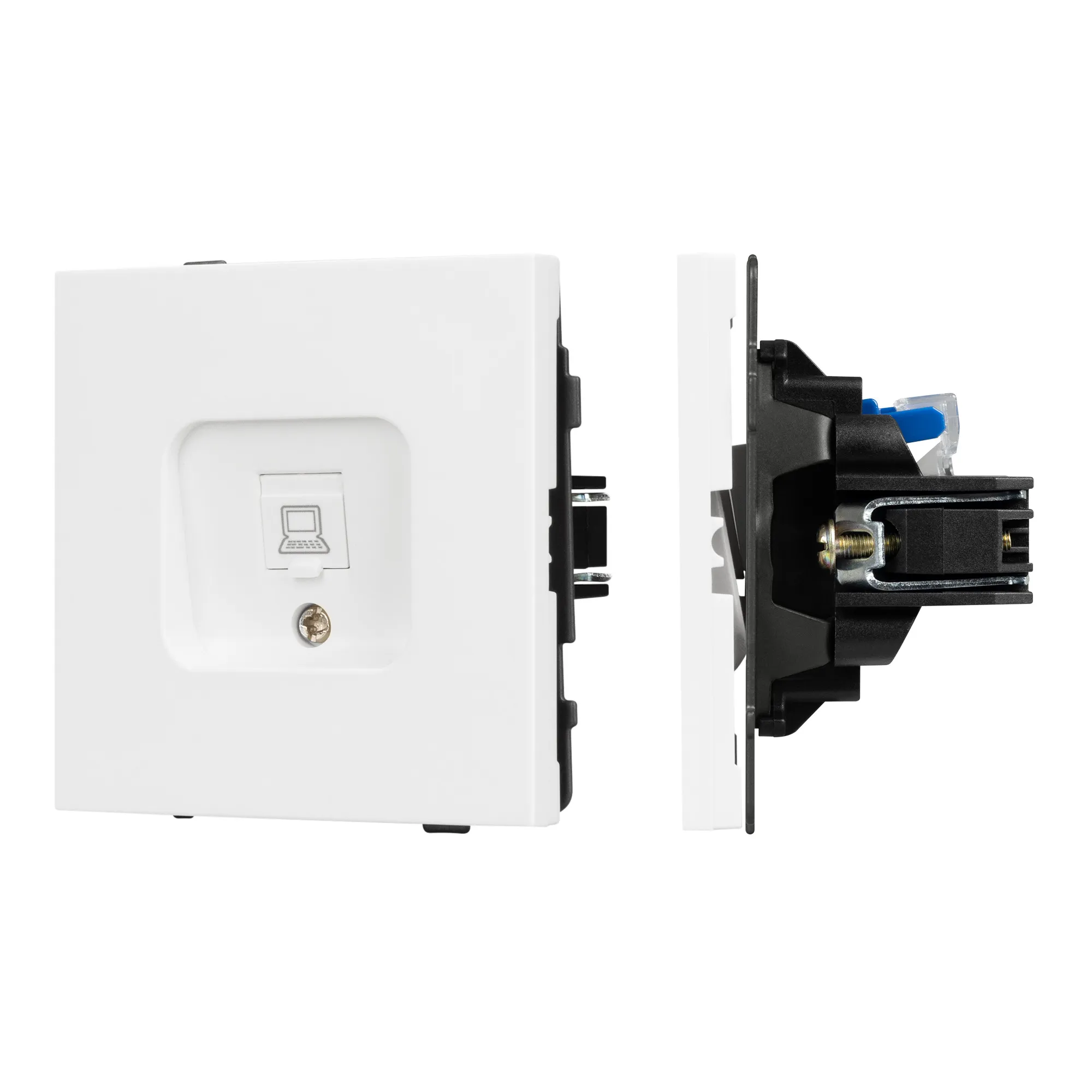 Механизм компьютерной розетки SCT-TENDO-MPC1-PL-WH (RJ-45, CAT6) (Arlight, -) - изображение товара