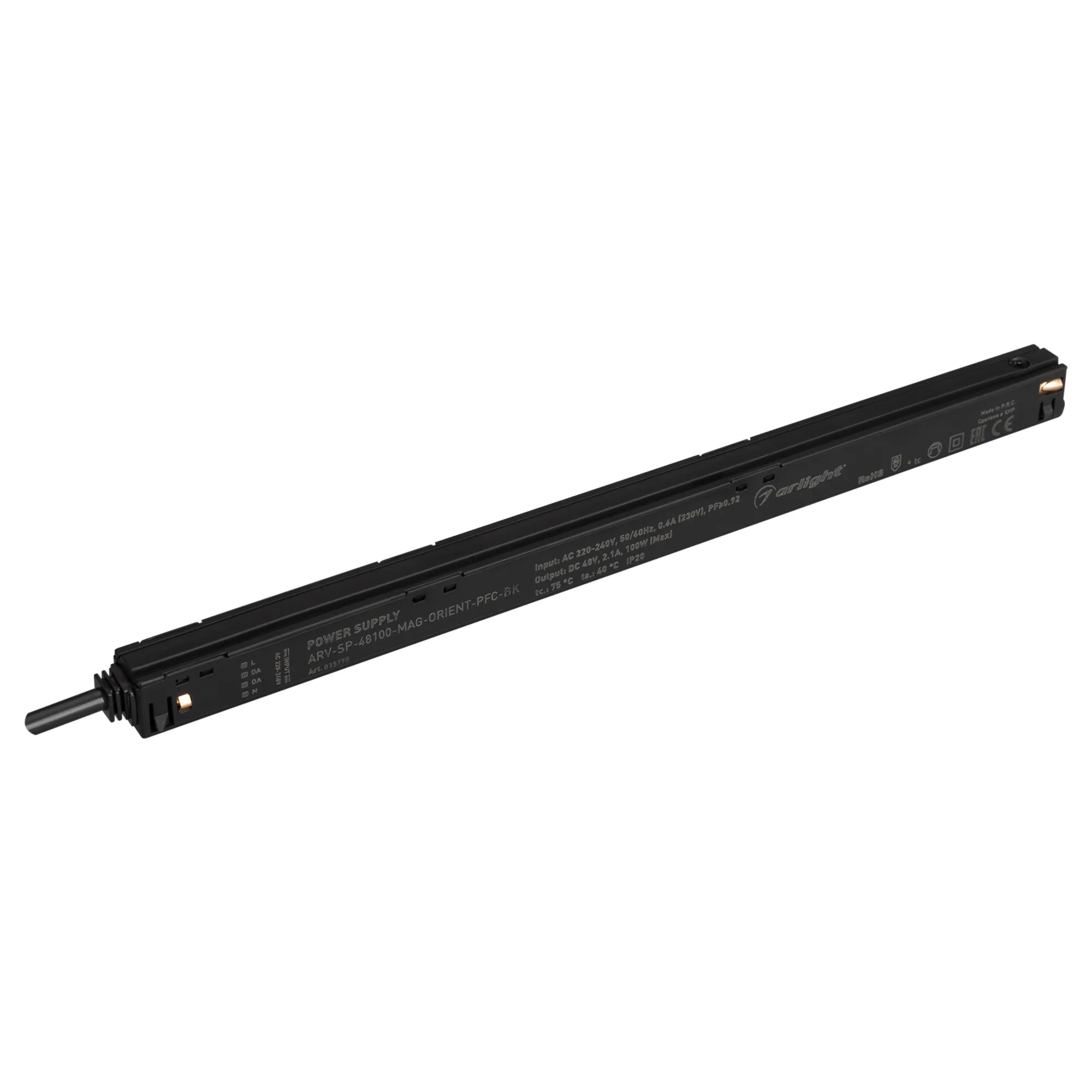 Блок питания ARV-SP-48100-MAG-ORIENT-PFC-BK (48V, 2.1A, 100W) (Arlight, IP20 Пластик, 5 лет) - изображение товара