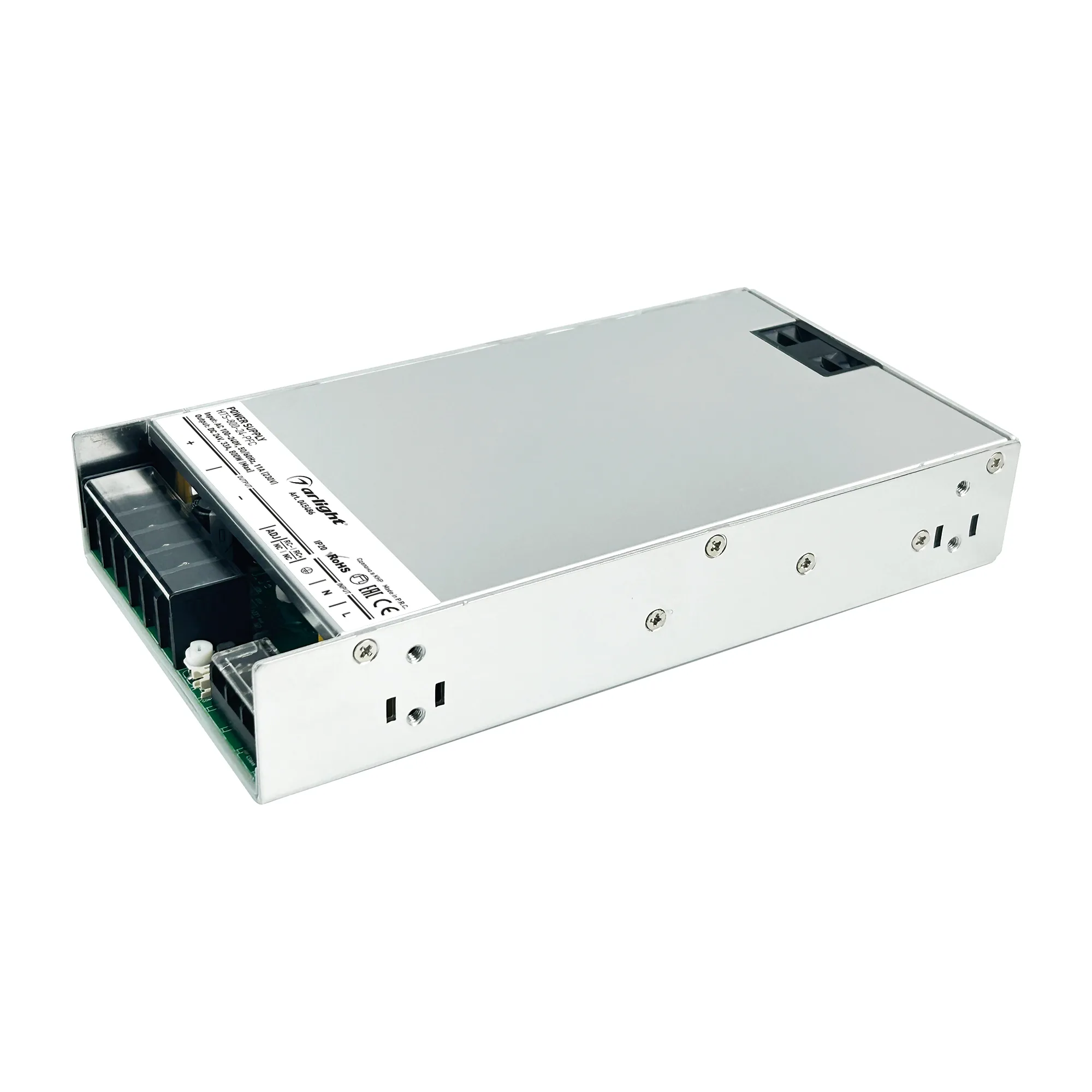 Блок питания HTS-800-24-PFC (24V, 33A, 800W) (Arlight, IP20 Сетка, 3 года) - изображение товара
