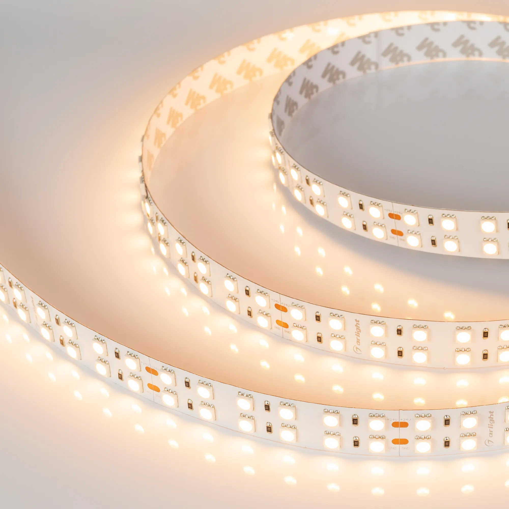 Лента светодиодная RT 2-5000 24V Warm2700 2x2 (5060, 720 LED, LUX) (Arlight, 34.4 Вт/м, IP20) - изображение товара