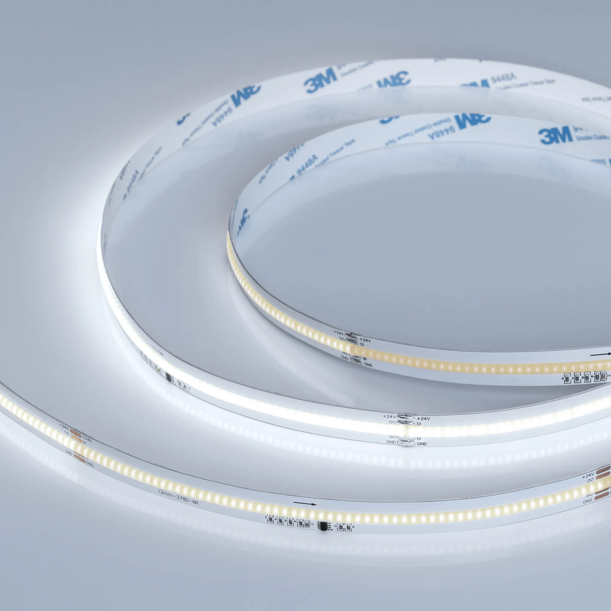 Лента светодиодная SPI-COB-X378-12mm 24V White6000-PX63-BPT (7 W/m, IP20, 5m) (Arlight, бегущий огонь) - изображение товара