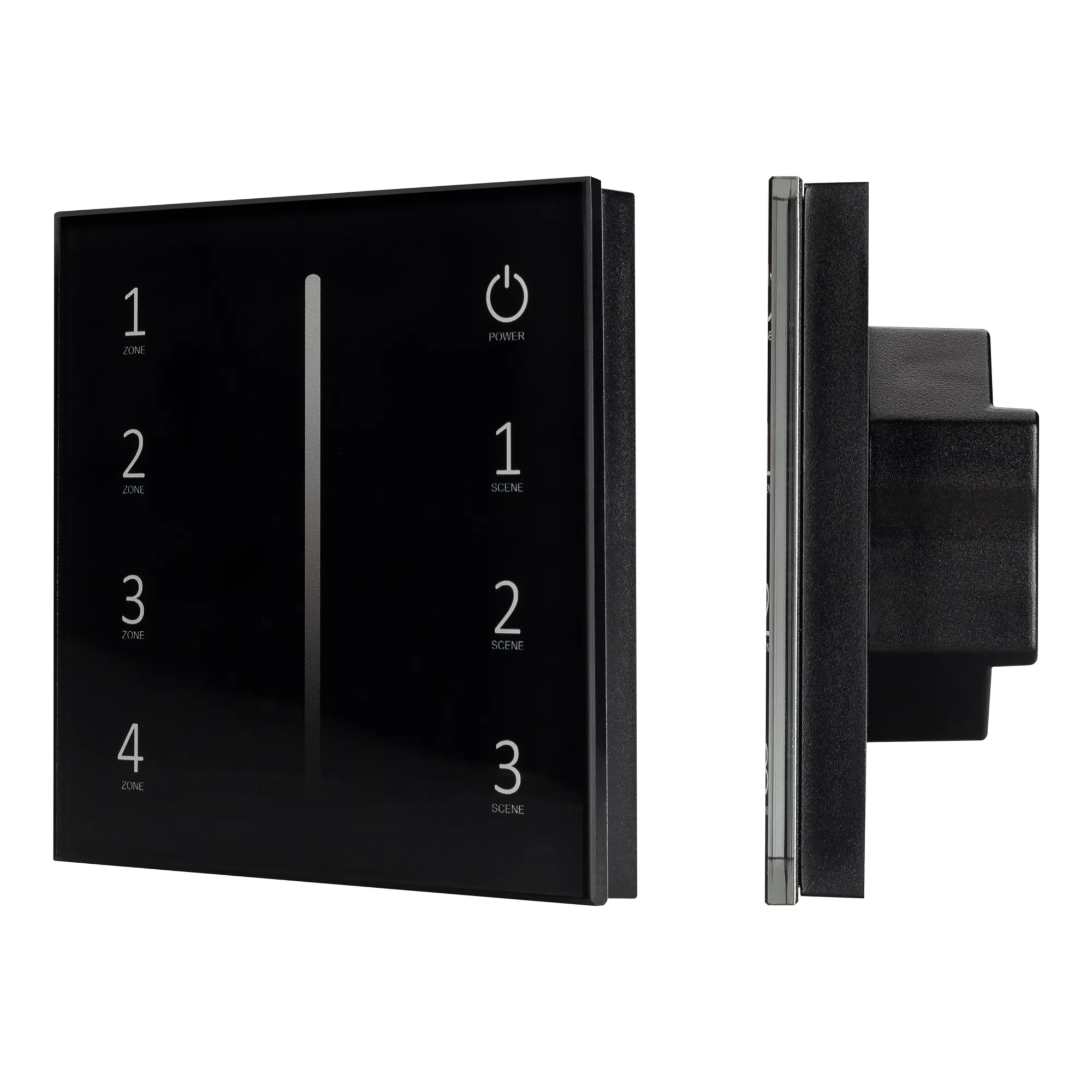 Панель Sens SMART-P17-DIM Black (230V, 4 зоны, 2.4G) (Arlight, IP20 Пластик, 5 лет) - изображение товара