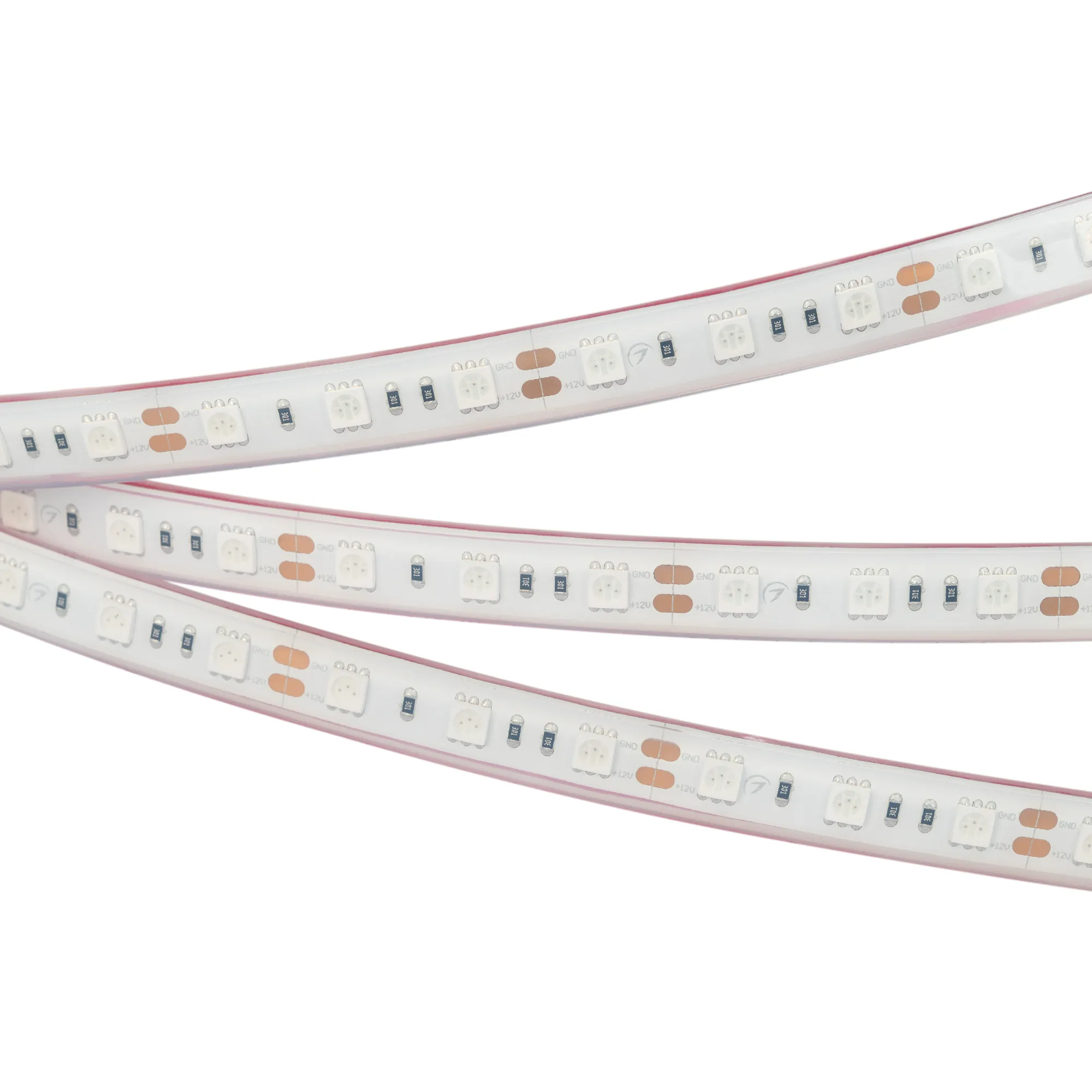 Лента светодиодная RTW 2-5000PGS 12V Yellow 2x (5060, 300 LED, LUX) (Arlight, 14.4 Вт/м, IP67)