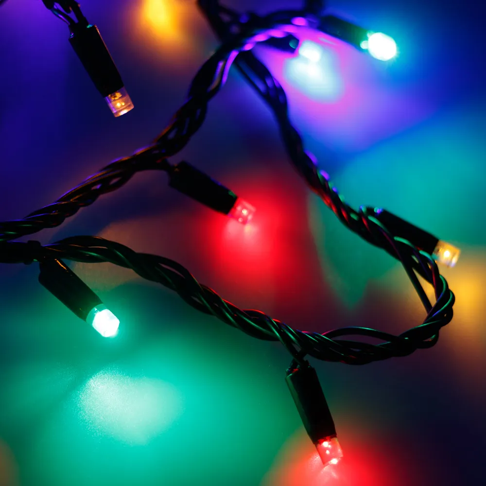 Светодиодная гирлянда ARD-STRING-PRO-10000-BLACK-100LED-LIVE RGB (230V, 7W) (Ardecoled, IP65) - изображение товара