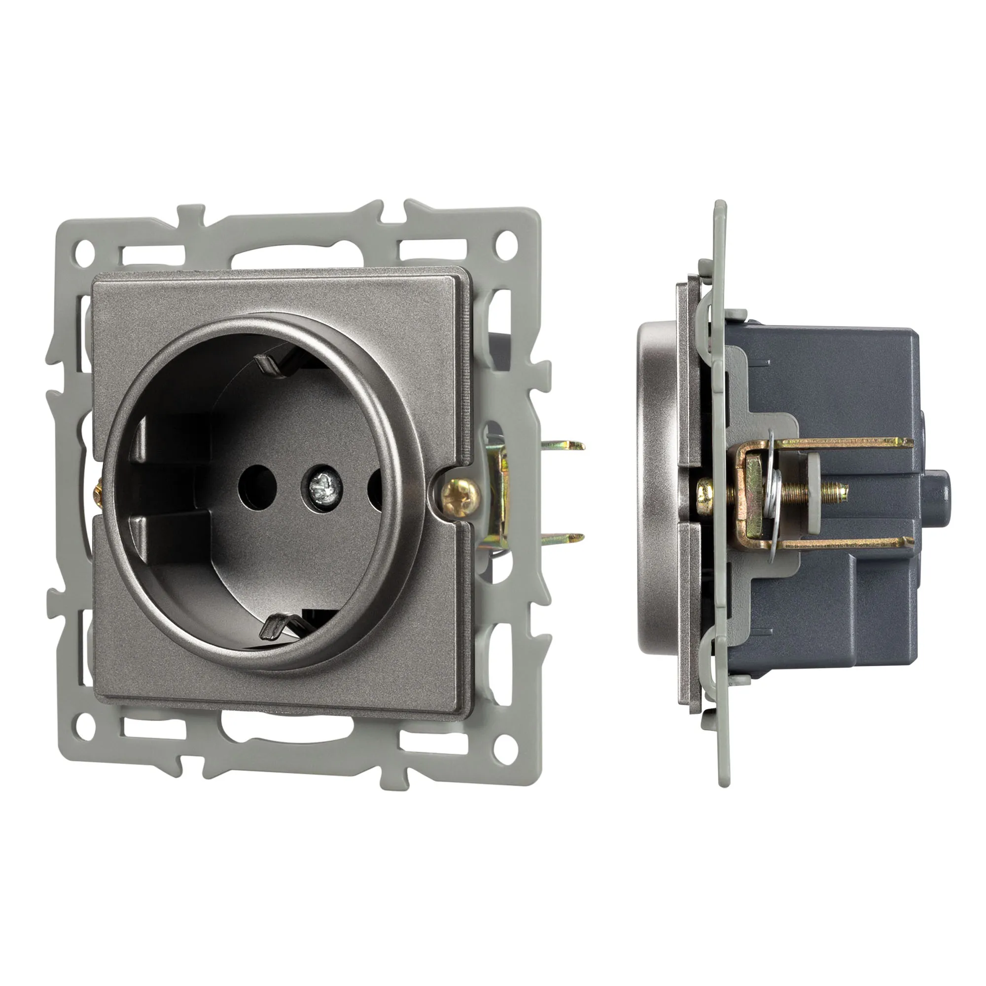 Механизм электрической розетки SCT-GP-MEU-PL-GR (250V, 16A) (Arlight, -) - изображение товара