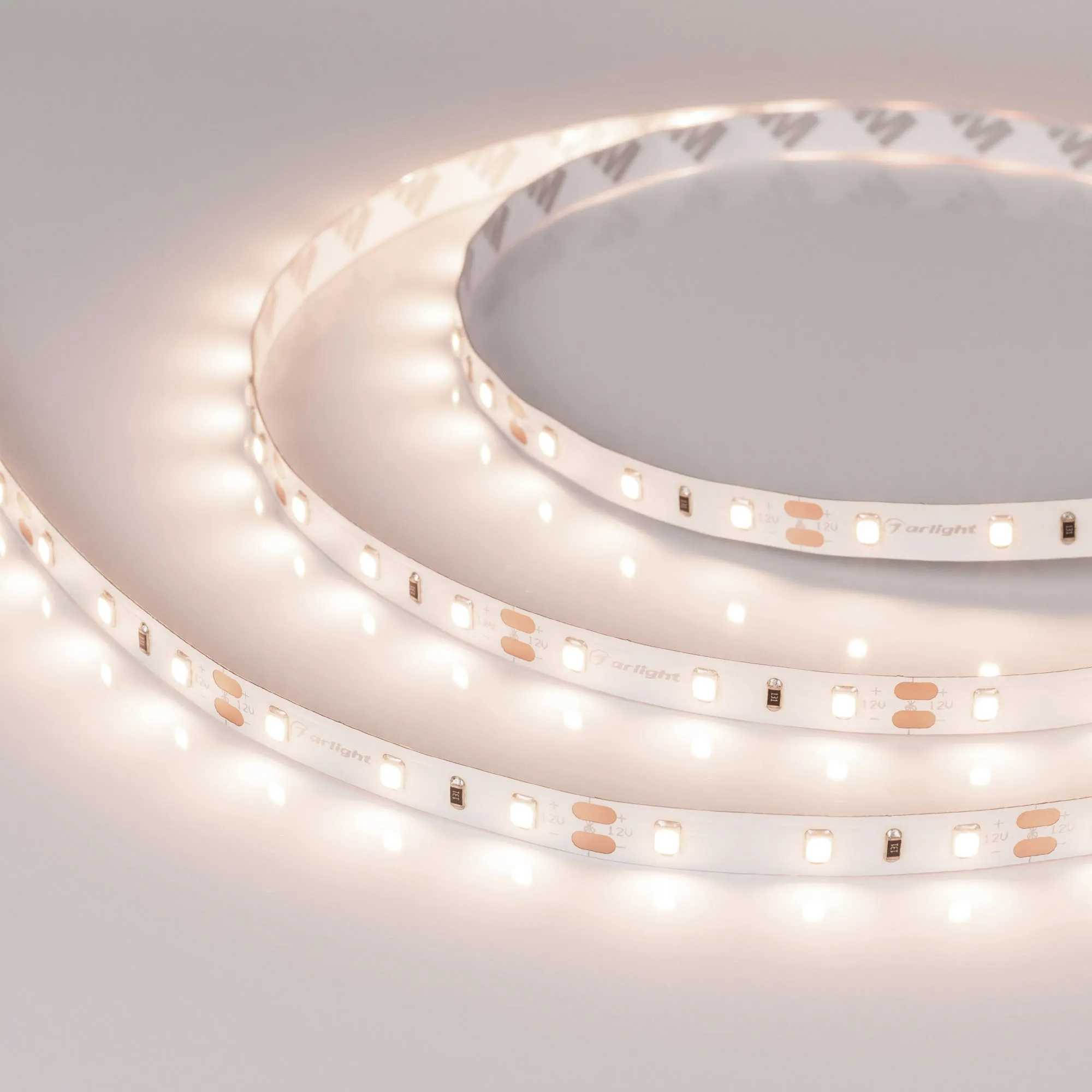 Лента светодиодная RT-A60-8mm 12V Warm3500 (4.8 W/m, IP20, 2835, 5m) (Arlight, Открытый) - изображение товара