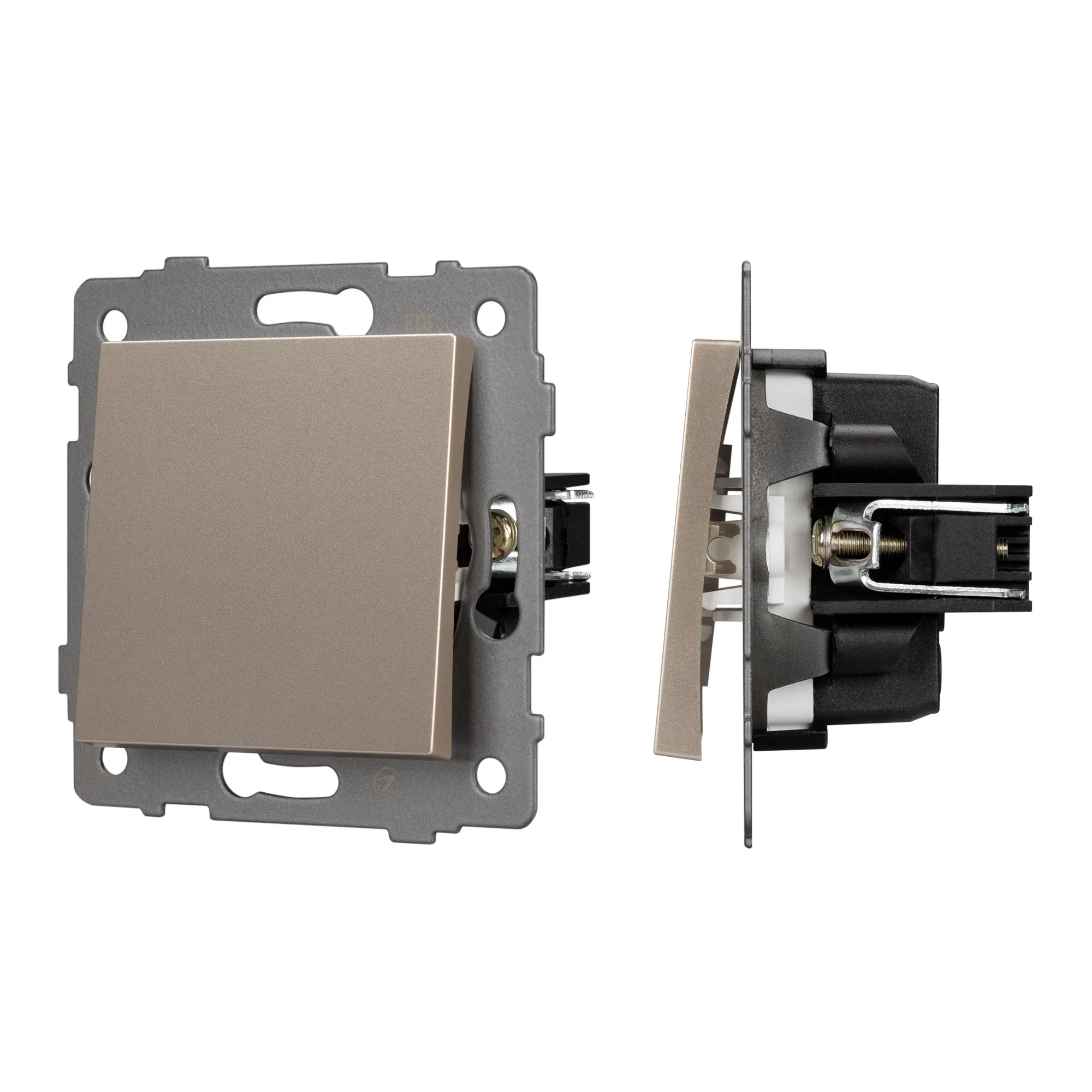Механизм выключателя одноклавишный проходной SWT-MKP1-PL-GD-V (250V, 10A) (Arlight, -) - изображение товара