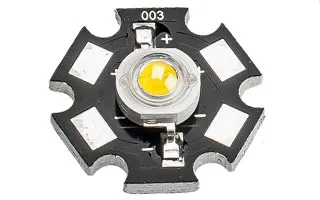 Мощный светодиод ES-STAR-3W Yellow (ANR, STAR type)