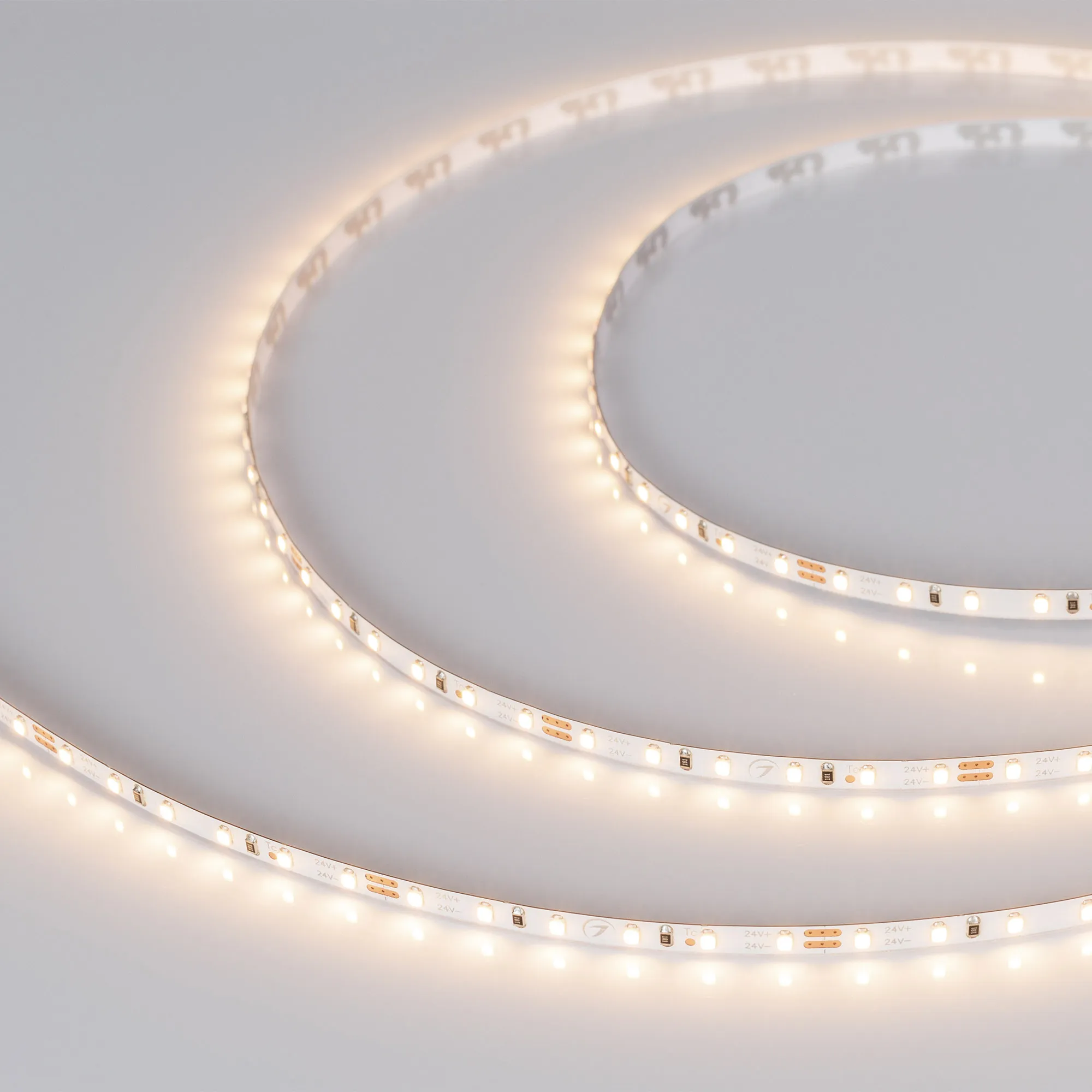 Лента светодиодная MICROLED-M120-4mm 24V Warm3000 (9.6 W/m, IP20, 2216, 5m) (Arlight, узкая) - изображение товара