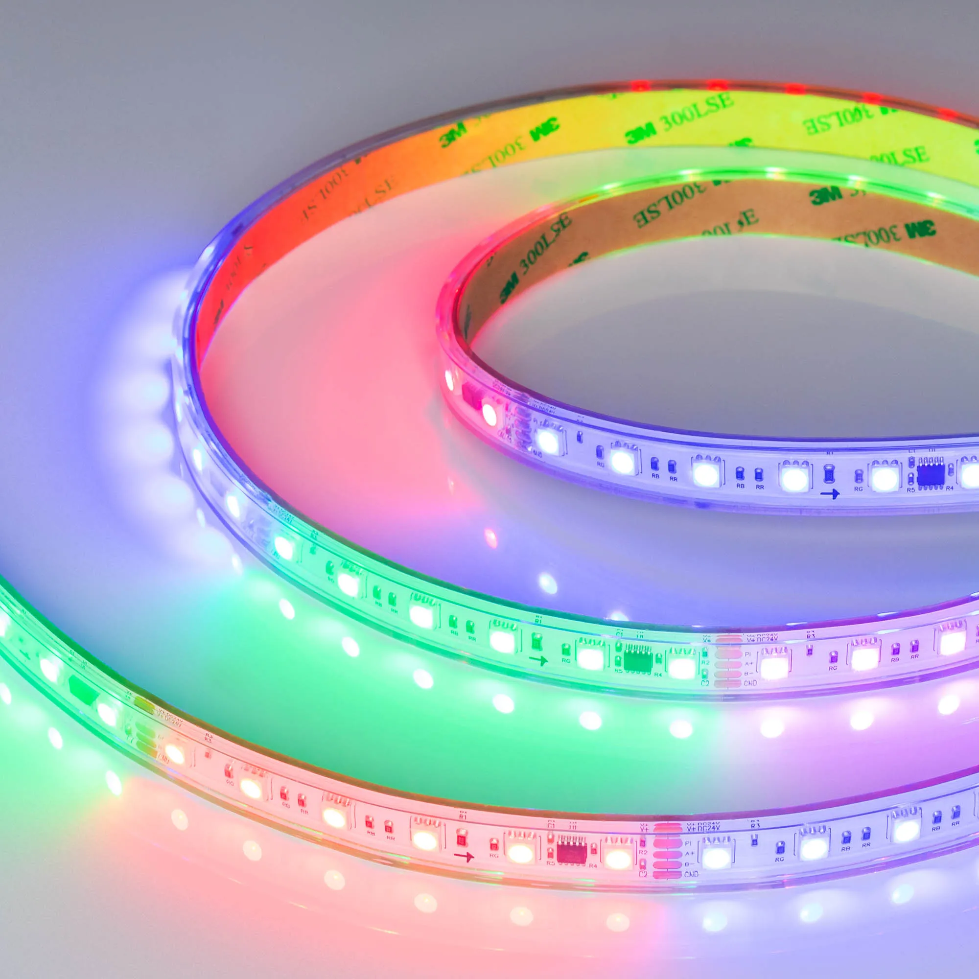 Лента светодиодная герметичная DMX-PS-B60-15mm 24V RGB-PX6 (15W/m, IP67, 5060, 5m) (Arlight, -) - изображение товара